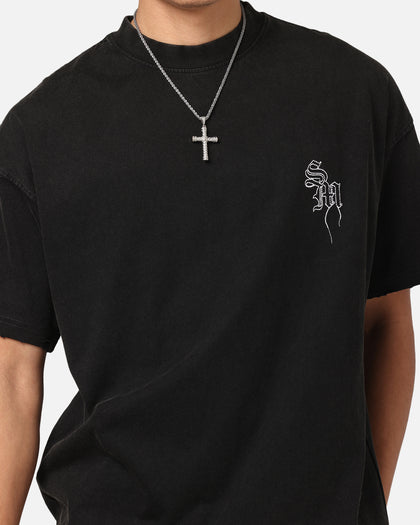 Saint Morta Fray Boxy T-Shirt Vintage Black