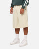 Carre Heritage Pleated Shorts Off White Pinstripe