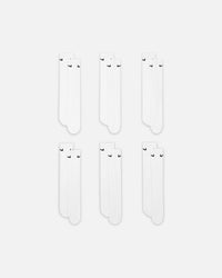 Nike Everday Cotton Cushioned Crew Socks 6 Pack White/Black