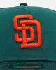 New Era San Diego Padres 'Citrus 2.0' 9FORTY A-Frame Snapback Dark Green/Orange