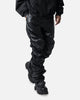 MNML Stacked Leather Pants Black