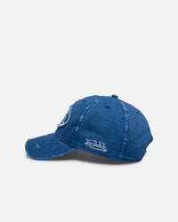 Von Dutch Distressed Dad Strapback Washed Navy