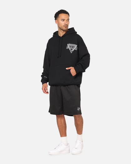 Mitchell & Ness All Blacks Rugby Union Classic Silver Fern Hoodie Solid Black