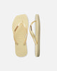 Havaianas Women's Square Toe Logo Metallic Thongs Butter