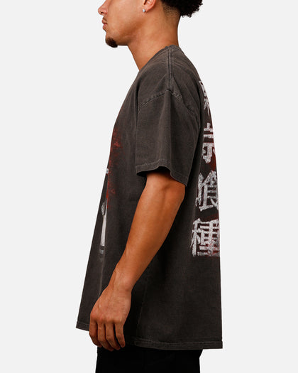 73Studio X Tokyo Ghoul Kaneki Vintage T-Shirt Black Acidwash