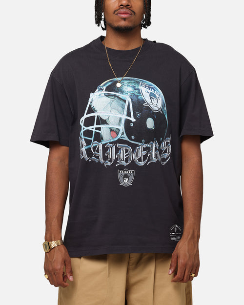 Mitchell & Ness Las Vegas Raiders Helmet T-Shirt Overdyed Black