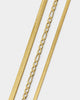 Raising Hell Women's Snake and Figaro Chain Set Gold