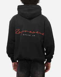 Represent Chrome Flight Hoodie Stained Black