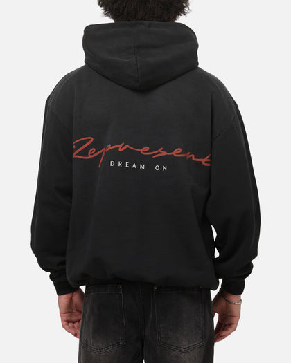 Represent Chrome Flight Hoodie Stained Black
