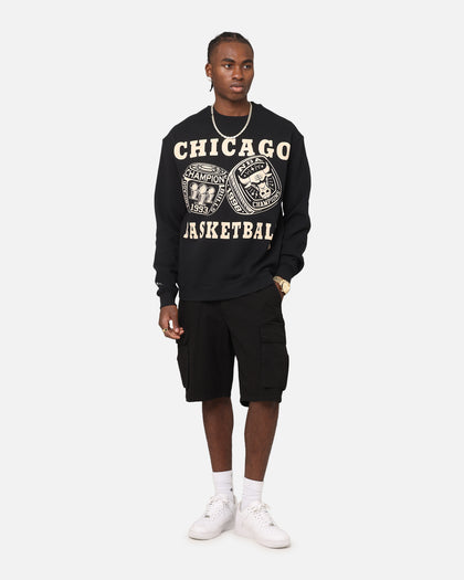 Mitchell & Ness Chicago Bulls Rings Crewneck Black