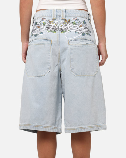 Ed Hardy Women's Flora Jorts Light Wash
