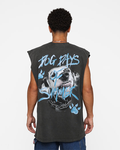 Carre Dog Days Muscle T-Shirt Black Wash