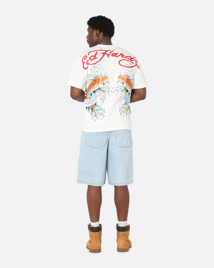 Ed Hardy Flash Koi T-Shirt Off White