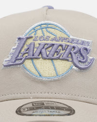 New Era Los Angeles Lakers 'Pastel 2.0' 9FORTY A-Frame Snapback Stone