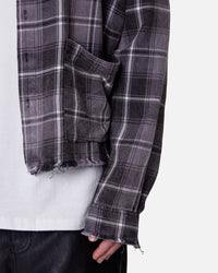 MNML Mixed Flannel Button Up Shirt Olive/Brown