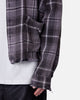 MNML Mixed Flannel Button Up Shirt Olive/Brown