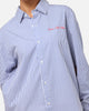 Carre Dice Club Long Sleeve Button Up Shirt Pinstripe