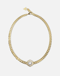 Guess Mainline Women's Lioness Queen Octagon Necklace Gold