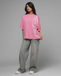 Loiter Script T-Shirt Pink
