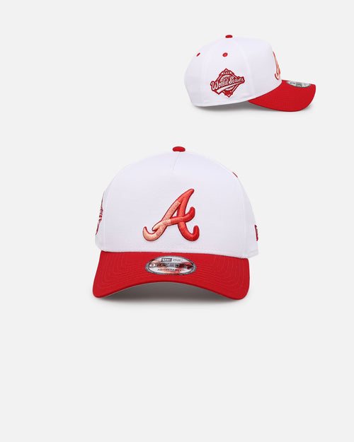 New Era Atlanta Braves 'Satin Blaze' 9FORTY A-Frame Snapback White/Scarlet