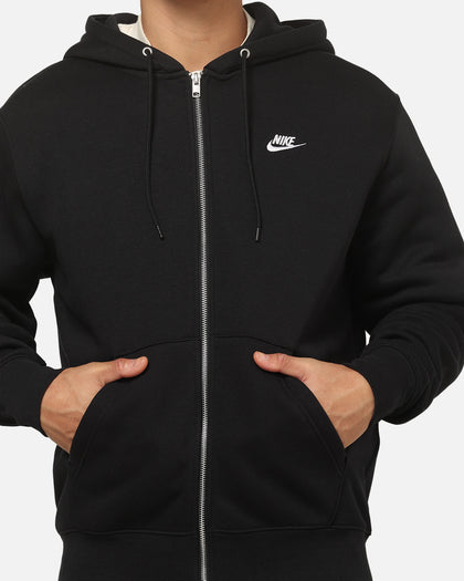 Nike Sportswear Club Fleece Full-Zip Hoodie Black/Black/White