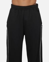 New Era Wide Leg Trackpants Black