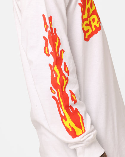 Rae Sremmurd Rae Flames Long Sleeve T-Shirt White