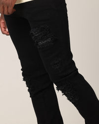 Saint Morta Bling Summum Jeans Black