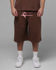 Loiter Hybrid Premium Shorts Brown/Pink