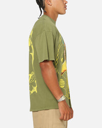 73Studio X One Piece Usopp Vintage T-Shirt Military Green