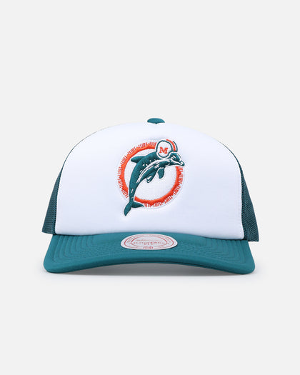 Mitchell & Ness Miami Dolphins Team Foam Trucker Snapback Teal/White
