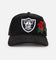 New Era Las Vegas Raiders 'Corduroy Roses' Golfer Pre-Curved Snapback Black Corduroy/White