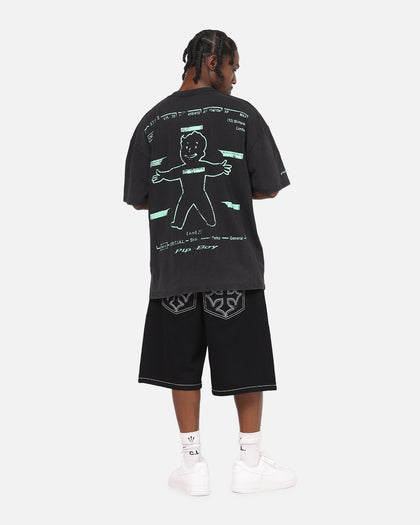 73Studio X Fallout Pipboy T-Shirt Black Acidwash