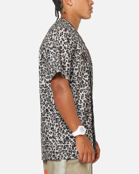 Majestic Athletic New York Yankees Leopard Baseball Button Up Shirt Leopard