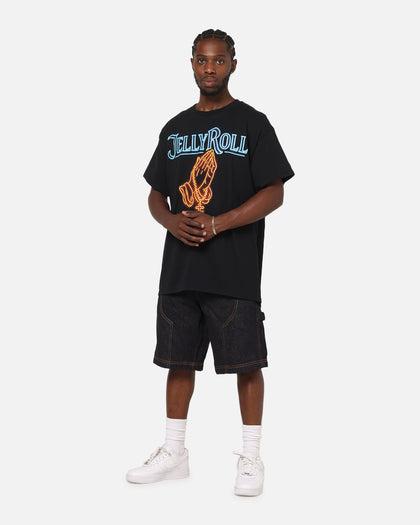 Jelly Roll Praying Neon T-Shirt Black