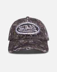 Von Dutch Distressed Dad Strapback Brown Camo