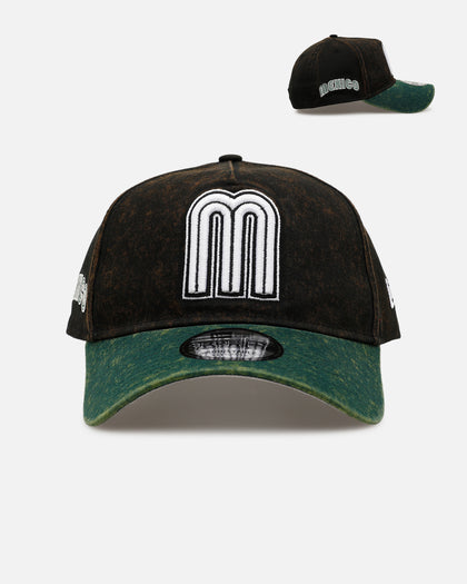 New Era Mexico National Baseball Team 'Washed Green 2.0' 9FORTY A-Frame Snapback Black/Green