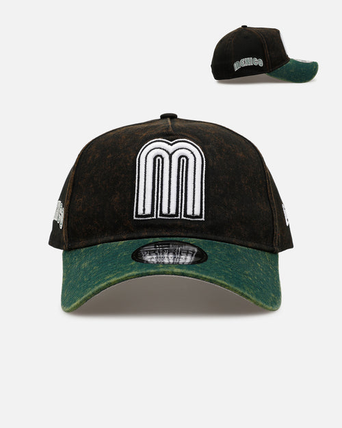 New Era Mexico National Baseball Team 'Washed Green 2.0' 9FORTY A-Frame Snapback Black/Green