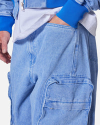 MNML Ultra Baggy Feeling Blue Denim Pants Blue