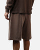 American Thrift Fleece Shorts Washed Brown