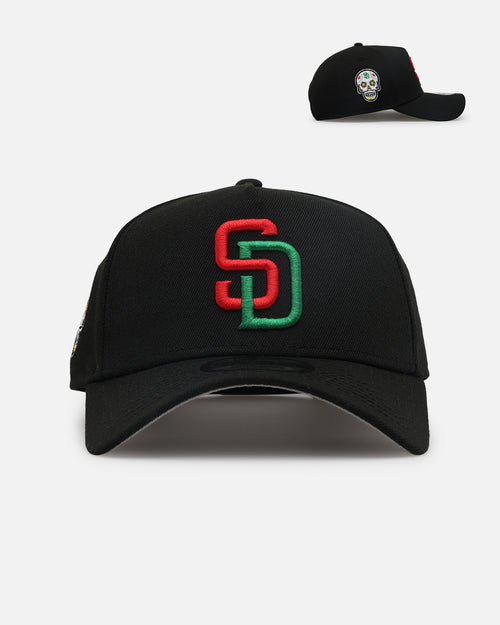 New Era San Diego Padres 'Sugar Skull Side Patch' 9FORTY A-Frame Snapback Black/Red/Green