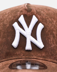 New Era New York Yankees 'Washed Walnut' 9FORTY A-Frame Snapback Walnut