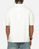 Saint Morta Raw Cut Twill Button Up Shirt Off White