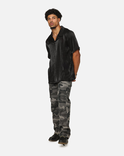 XXIII Diamond Button Up Shirt Black