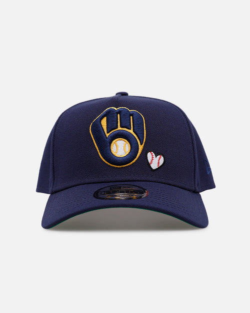 New Era Milwaukee Brewers 'Baseball Hearts' 9FORTY A-Frame Snapback Official Team Color