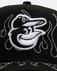 New Era Baltimore Orioles 'Outline Flames' 9FORTY A-Frame Snapback Black