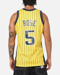 Mitchell & Ness Indiana Pacers Jalen Rose #5 Swingman Road Jersey Yellow