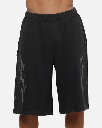 Saint Morta La Familia Baggy Sweat Shorts Washed Black