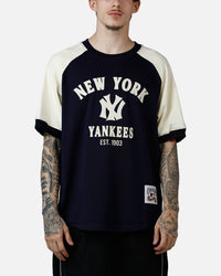 Pro Standard New York Yankees Double Knit Raglan T-Shirt Navy