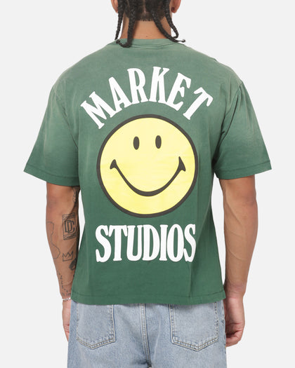 Market Smiley Lockup T-Shirt Dark Green